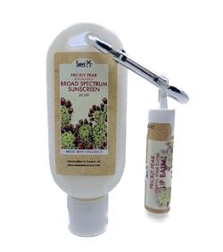 Jojoba Sunscreen and Lip Balm Carabiner - Prickly Pear Antioxidant