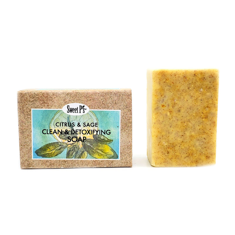 Organic citrus and sage scented soap. Comes in cute b gift or yourself. Good evox, great for aeryday soap.