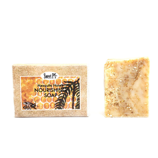 Organic mesquite honey scented soap. Comes in cute box, great for a gift or yourself. Good everyday soap.