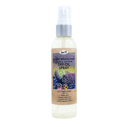 Moisturizing dry oil spray made with certified organic jojoba oil. This spray leaves skin feeling silky smooth and has a sparkling soft floral scent. It also has SPF 15.