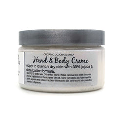 moisturizing hand and body creme with shea butter and jojoba oil