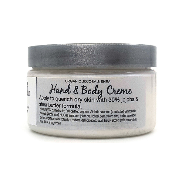 moisturizing hand and body creme with shea butter and jojoba oil