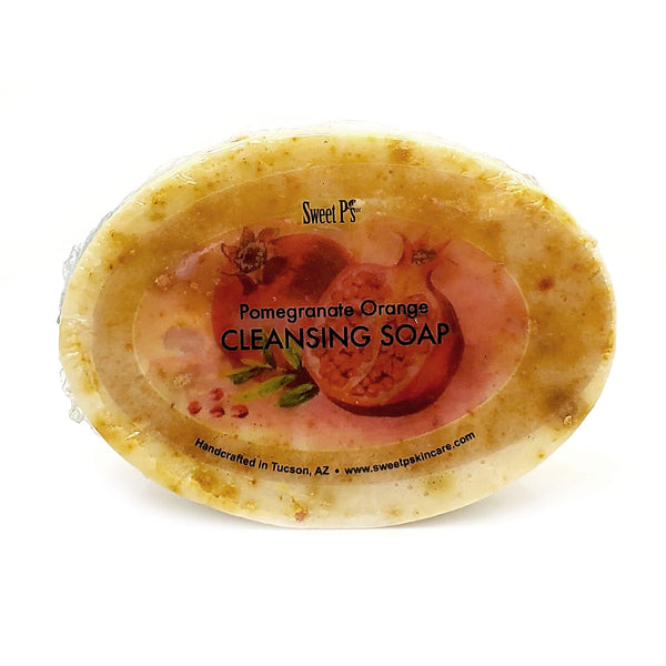 cleansing and refreshing pomegranate and orange scented soap. made with organics and not tested on animals